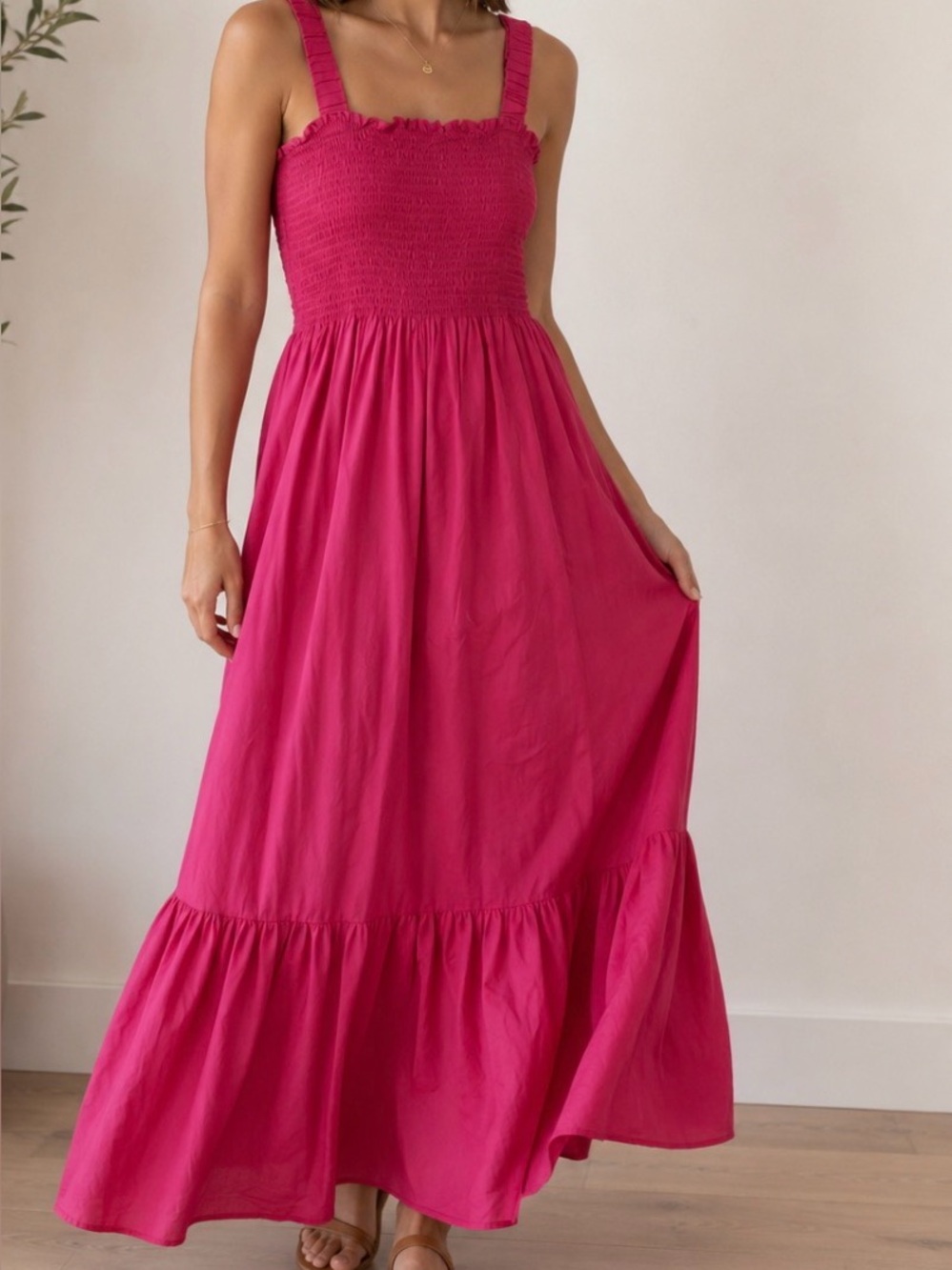 Hill House The Nap Dress in Fuchsia  V3